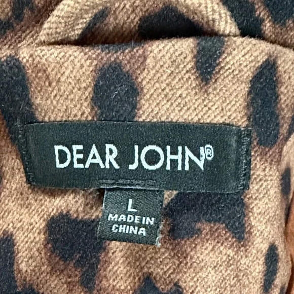🔥 HOT DEAL 🔥 Dear John Brown Leopard Trench Coat - Picture 3 of 9